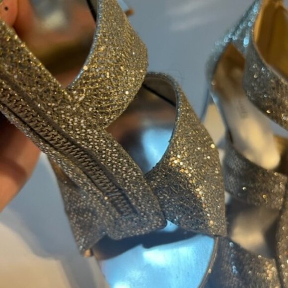 Michael Kors silvery flashy bling bling prom wedding fancy high heels*READ - Picture 5 of 11